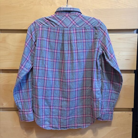 COEN JAPAN Grey w/ red, blue & white Plaid Button Up Shirt, Size: Small - Picture 2 of 3